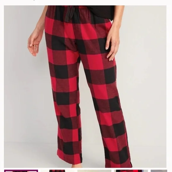 Old Navy Women’s buffalo plas Red/black Pajamas size med - Picture 1 of 5